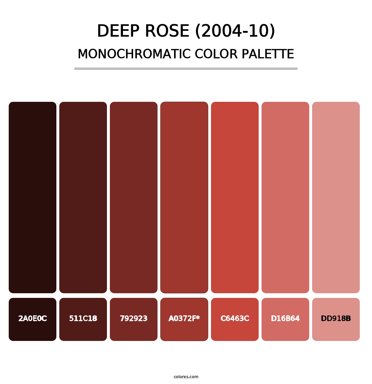 Deep Rose (2004-10) - Monochromatic Color Palette