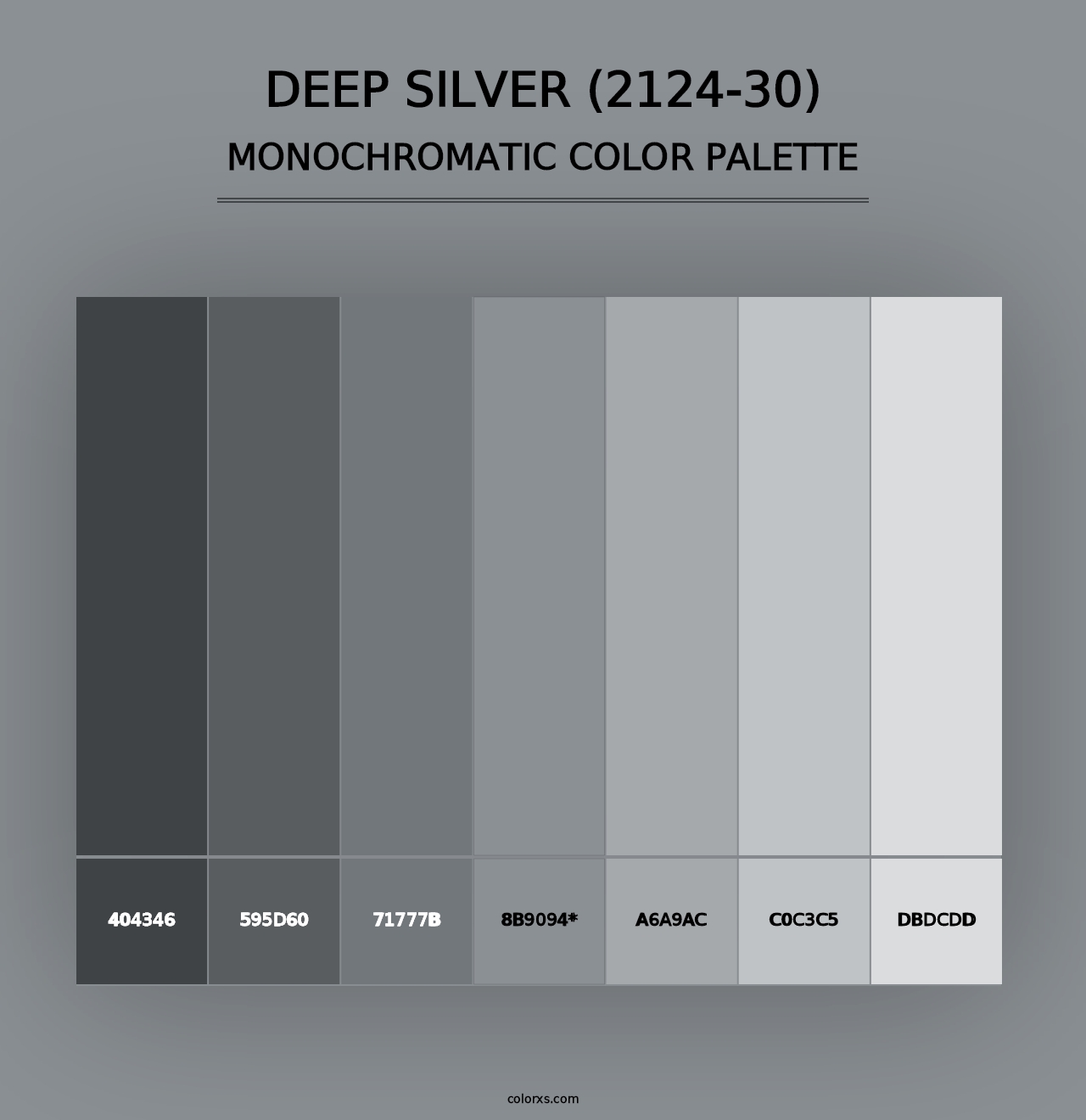 Deep Silver (2124-30) - Monochromatic Color Palette