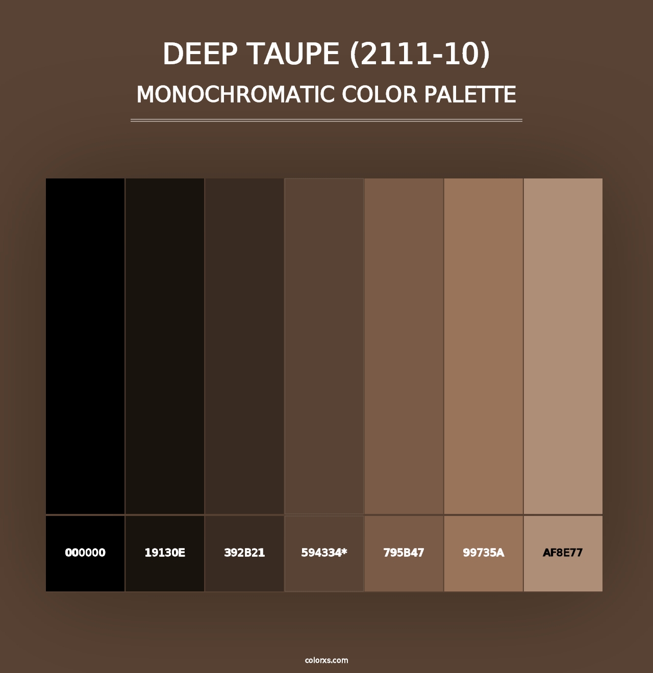 Deep Taupe (2111-10) - Monochromatic Color Palette