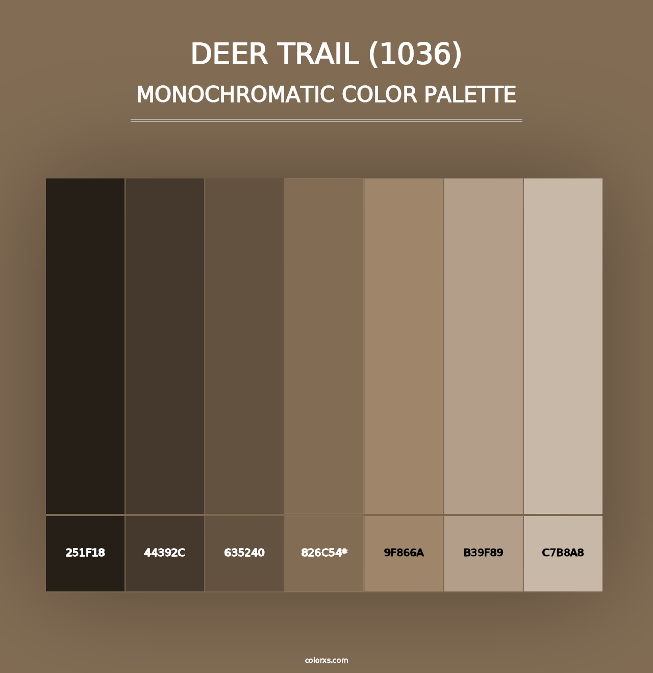 Deer Trail (1036) - Monochromatic Color Palette