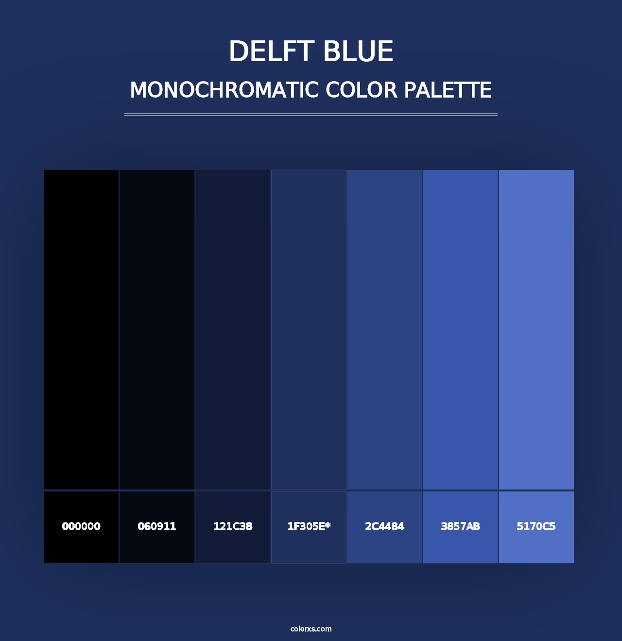 Delft blue - Monochromatic Color Palette