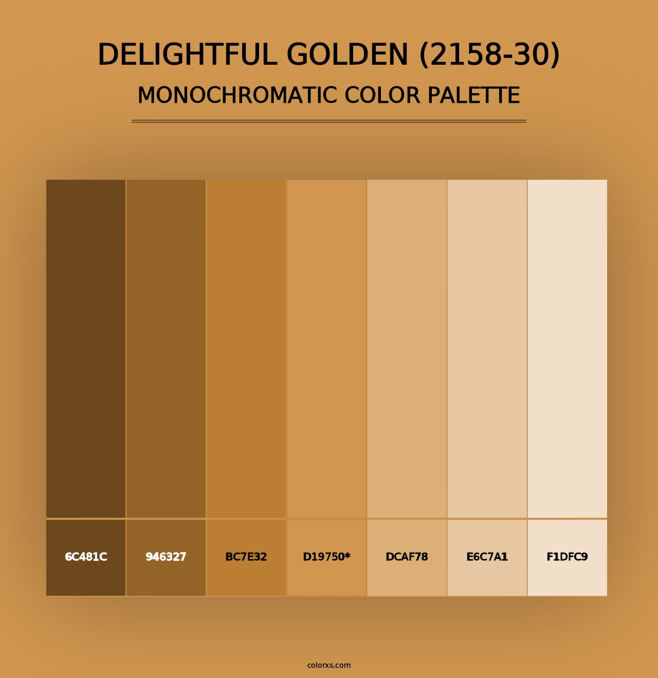 Delightful Golden (2158-30) - Monochromatic Color Palette