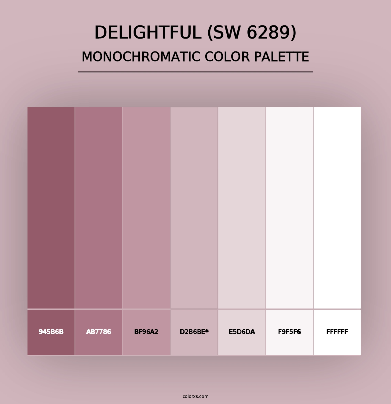 Delightful (SW 6289) - Monochromatic Color Palette