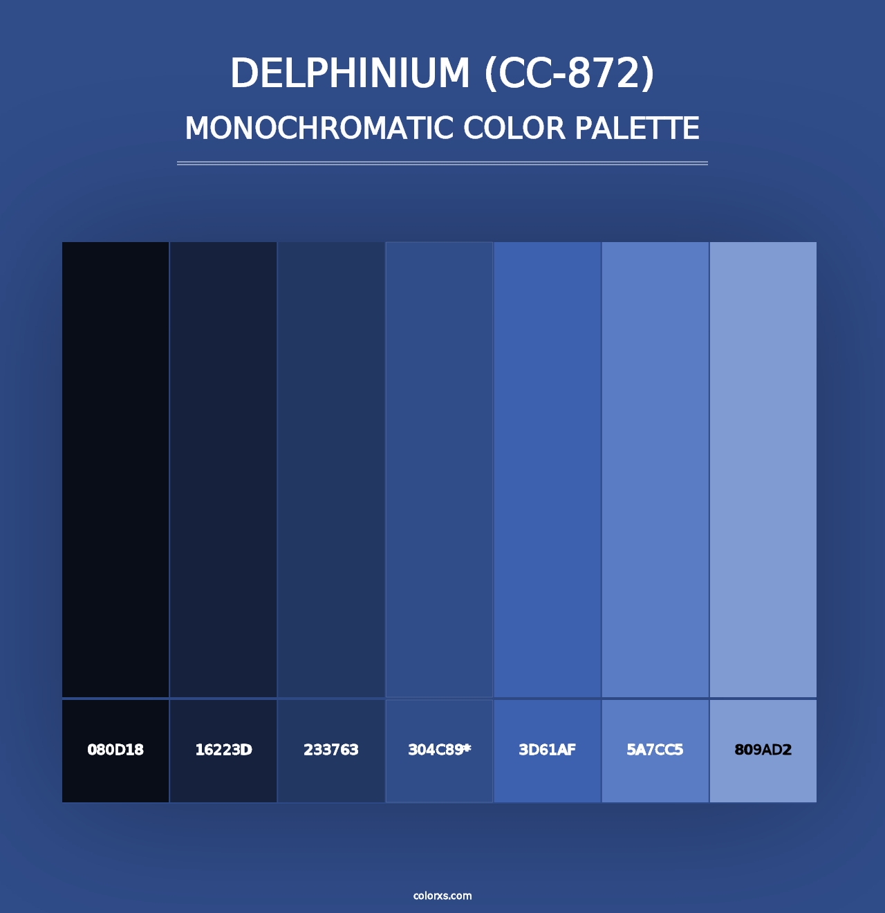 Delphinium (CC-872) - Monochromatic Color Palette