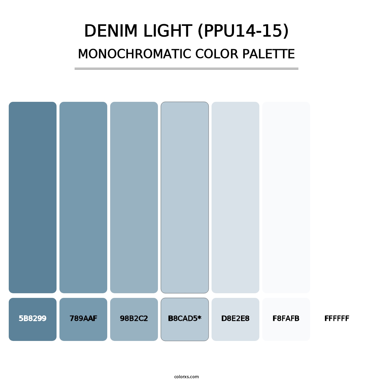 Denim Light (PPU14-15) - Monochromatic Color Palette