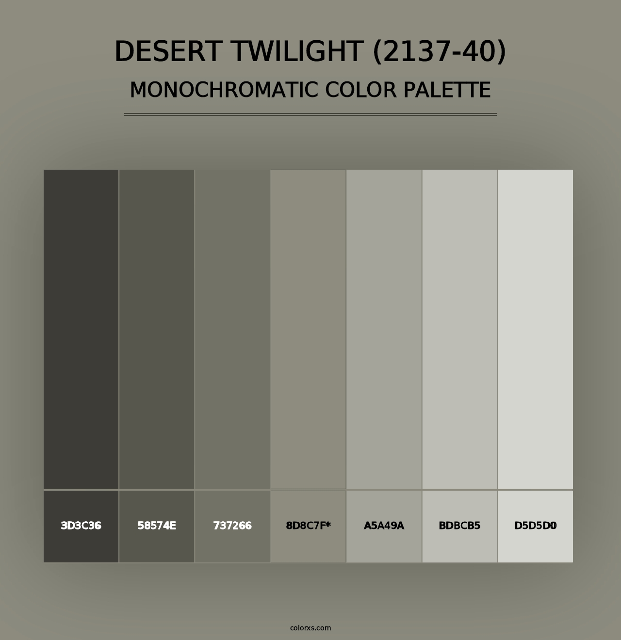 Desert Twilight (2137-40) - Monochromatic Color Palette