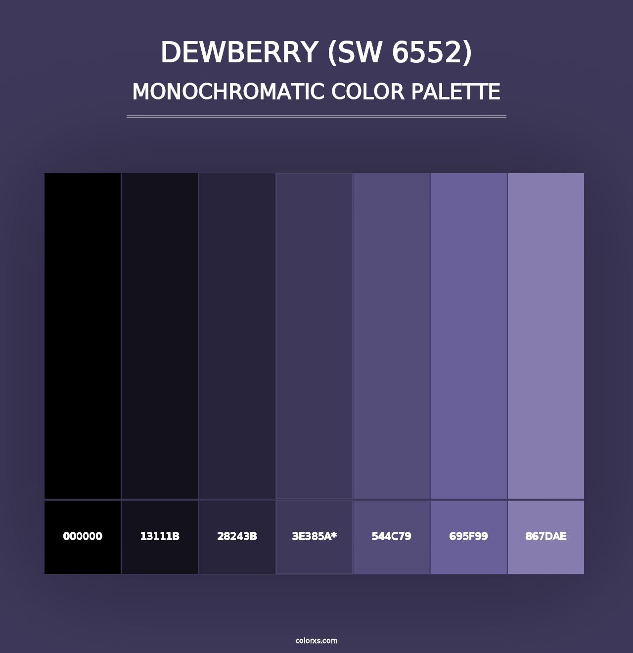 Dewberry (SW 6552) - Monochromatic Color Palette