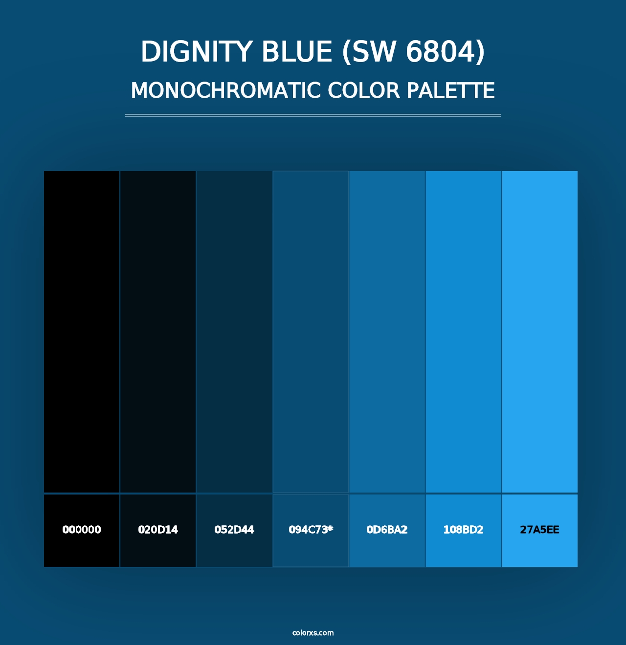 Dignity Blue (SW 6804) - Monochromatic Color Palette