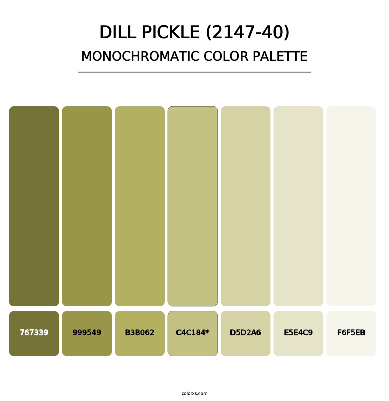 Dill Pickle (2147-40) - Monochromatic Color Palette