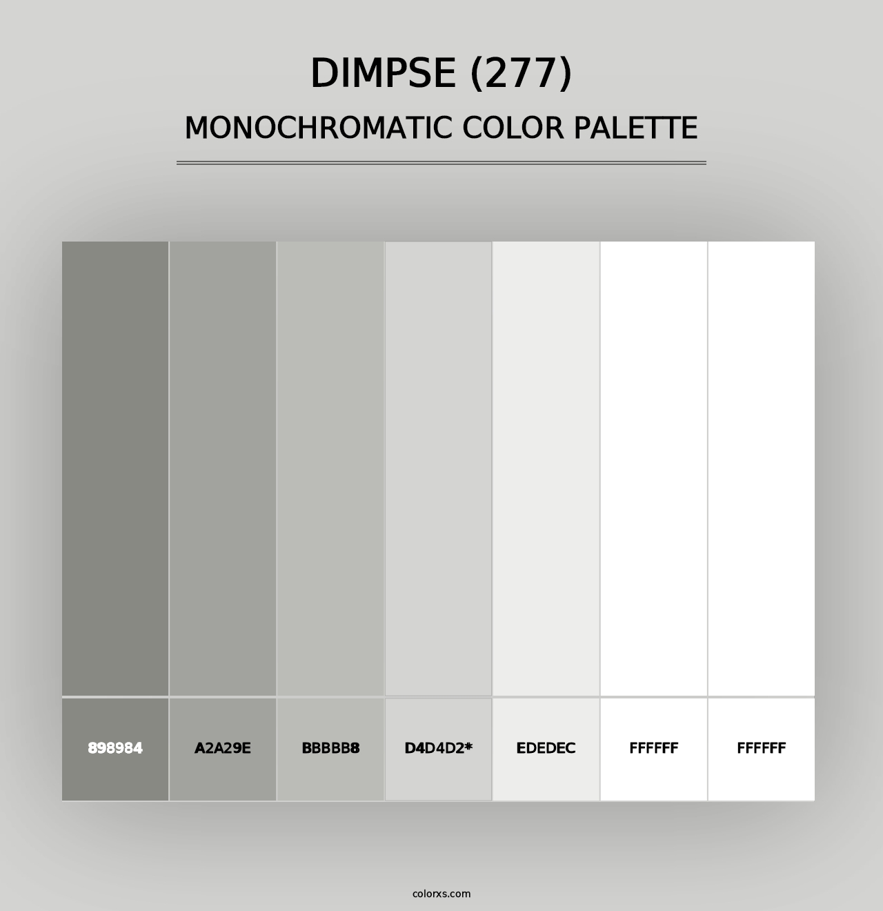 Dimpse (277) - Monochromatic Color Palette