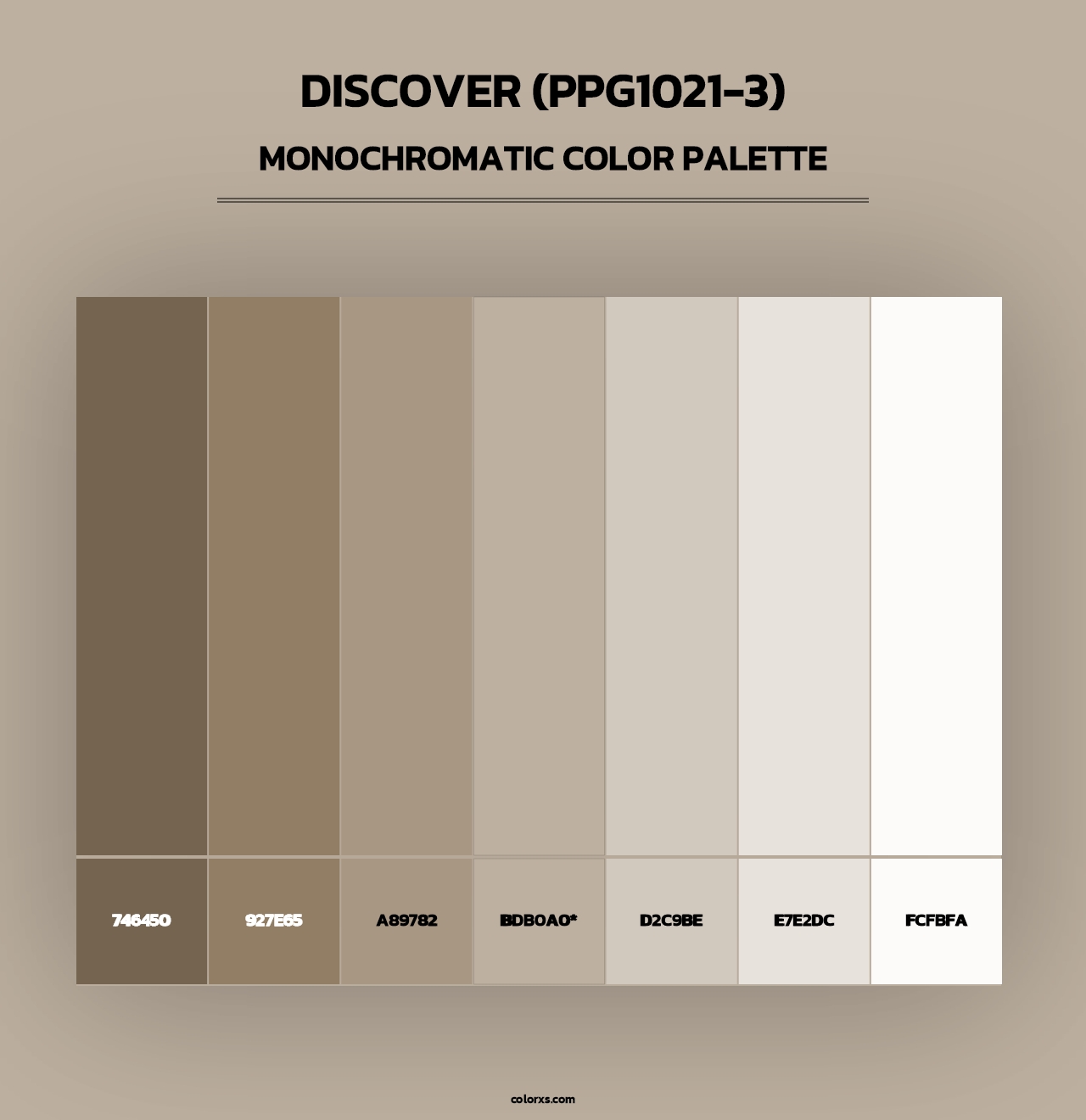 Discover (PPG1021-3) - Monochromatic Color Palette