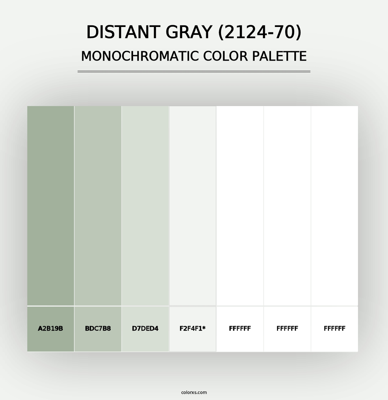 Distant Gray (2124-70) - Monochromatic Color Palette