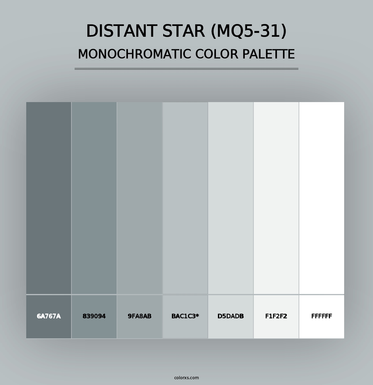 Distant Star (MQ5-31) - Monochromatic Color Palette