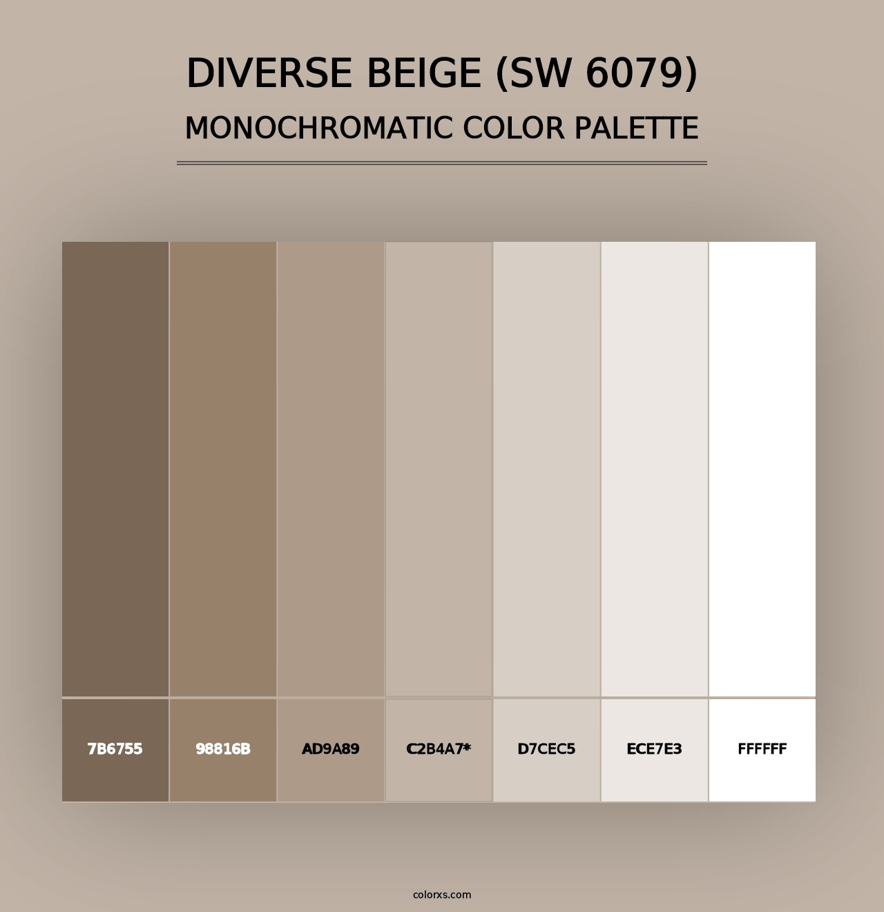 Diverse Beige (SW 6079) - Monochromatic Color Palette