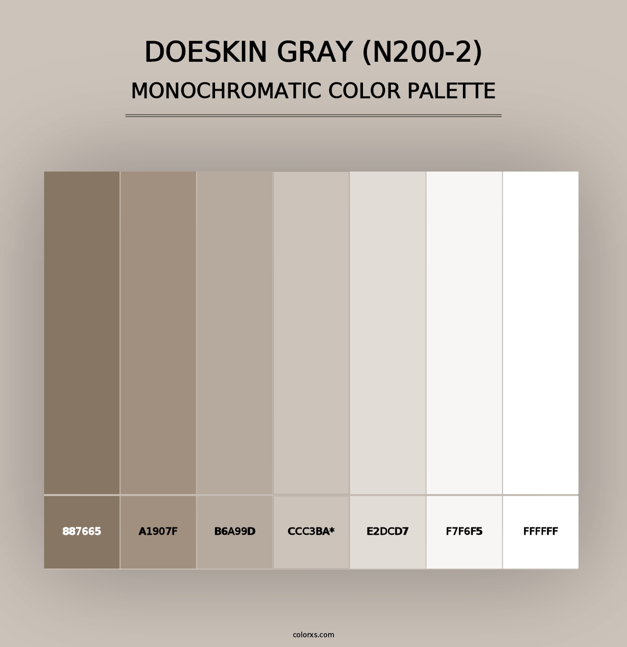 Doeskin Gray (N200-2) - Monochromatic Color Palette