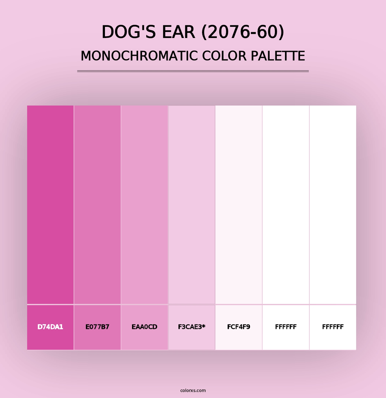 Dog's Ear (2076-60) - Monochromatic Color Palette