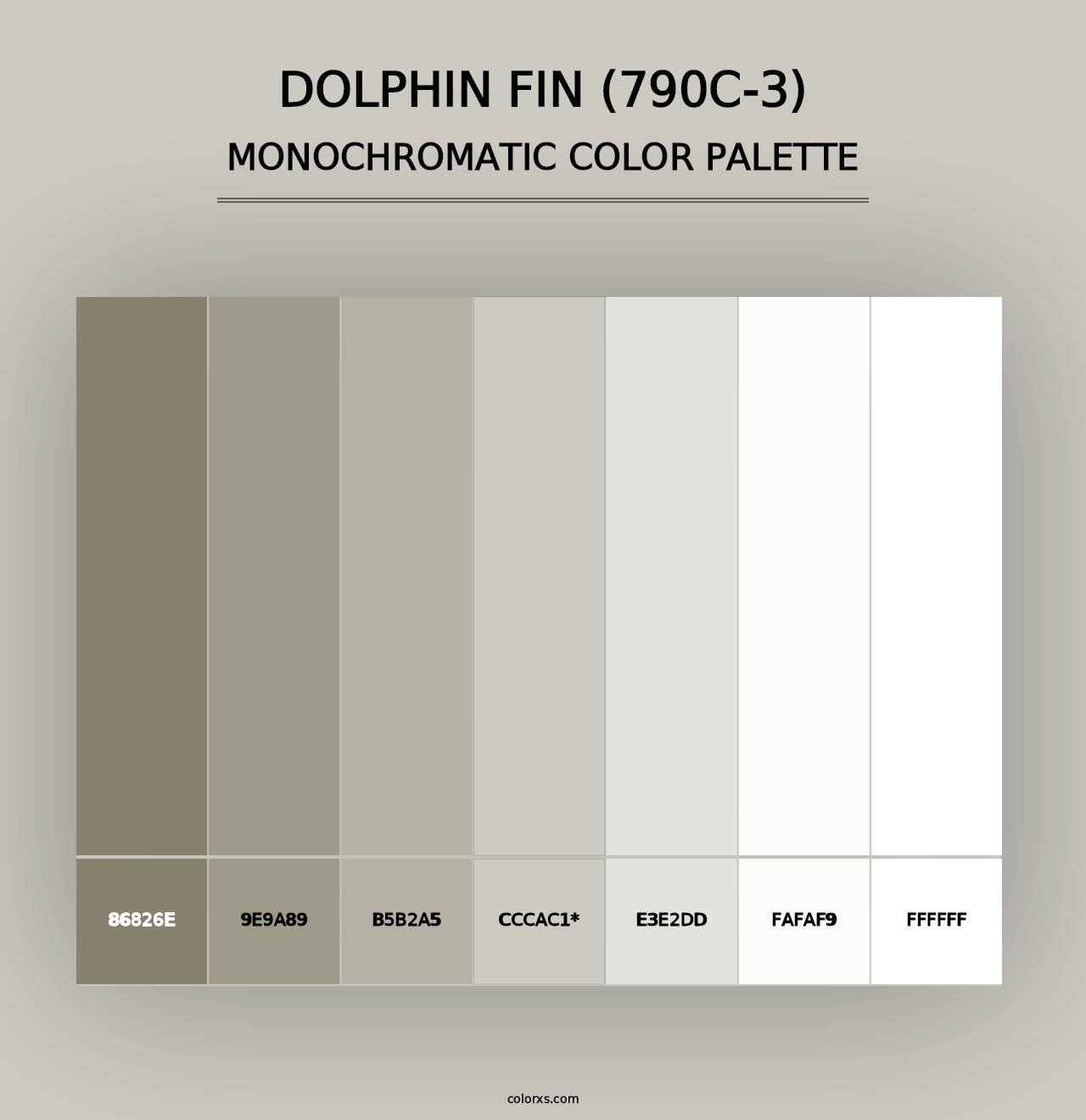 Dolphin Fin (790C-3) - Monochromatic Color Palette