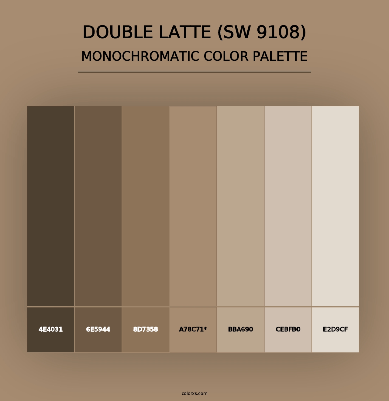 Double Latte (SW 9108) - Monochromatic Color Palette