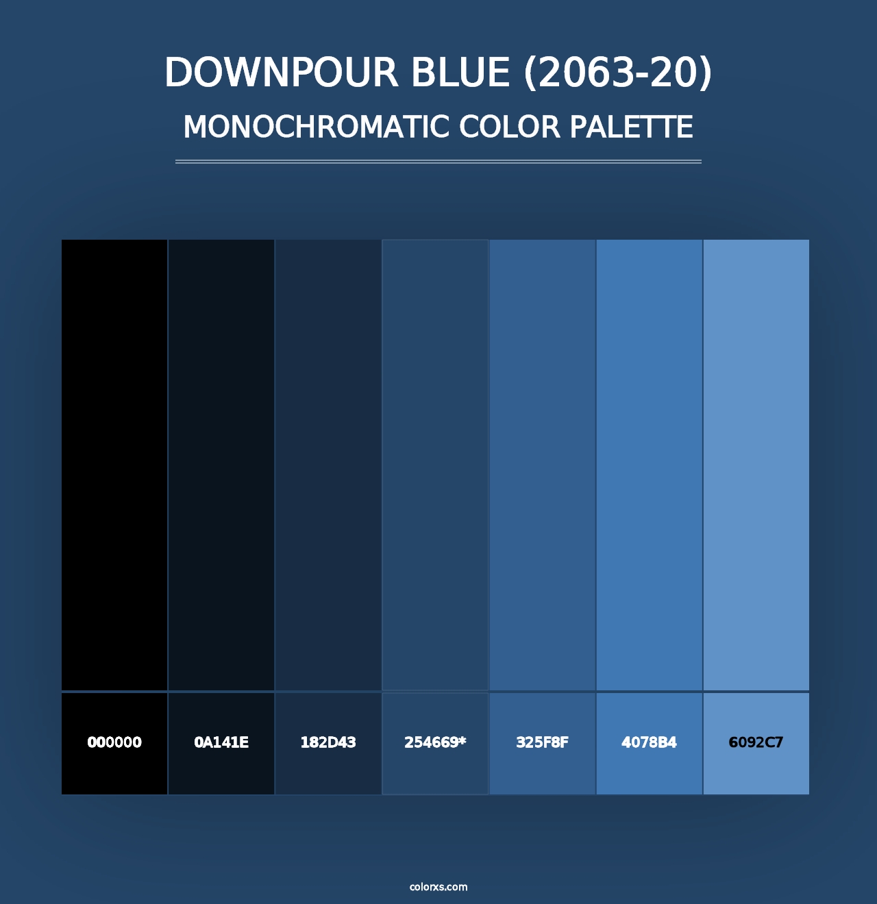 Downpour Blue (2063-20) - Monochromatic Color Palette