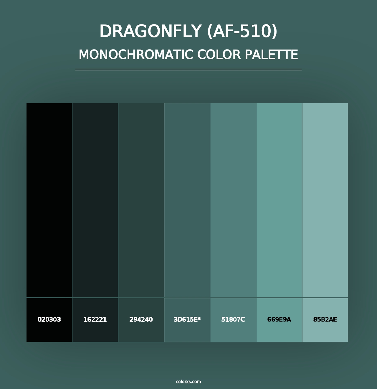 Dragonfly (AF-510) - Monochromatic Color Palette