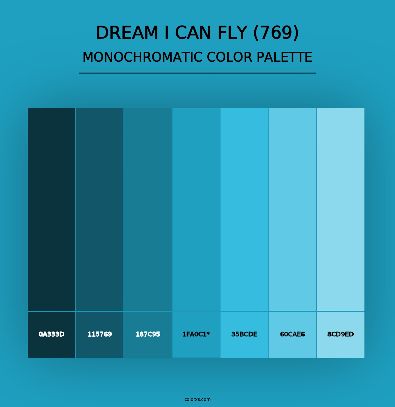 Dream I Can Fly (769) - Monochromatic Color Palette