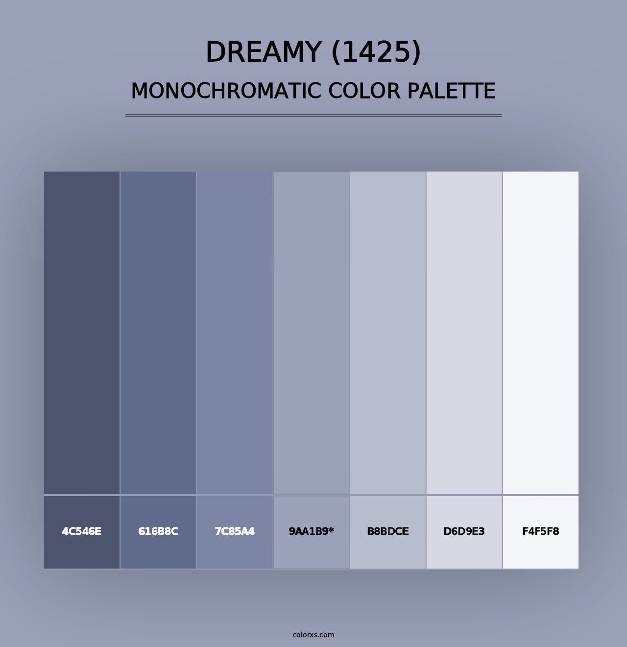 Dreamy (1425) - Monochromatic Color Palette