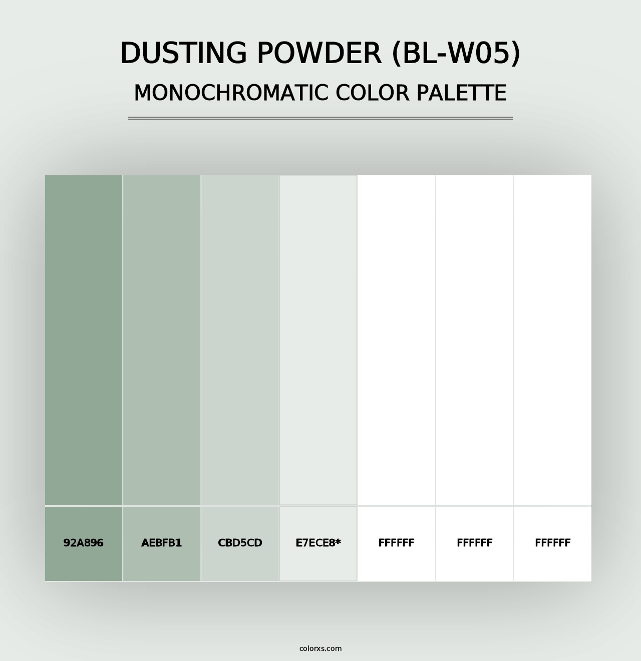 Dusting Powder (BL-W05) - Monochromatic Color Palette