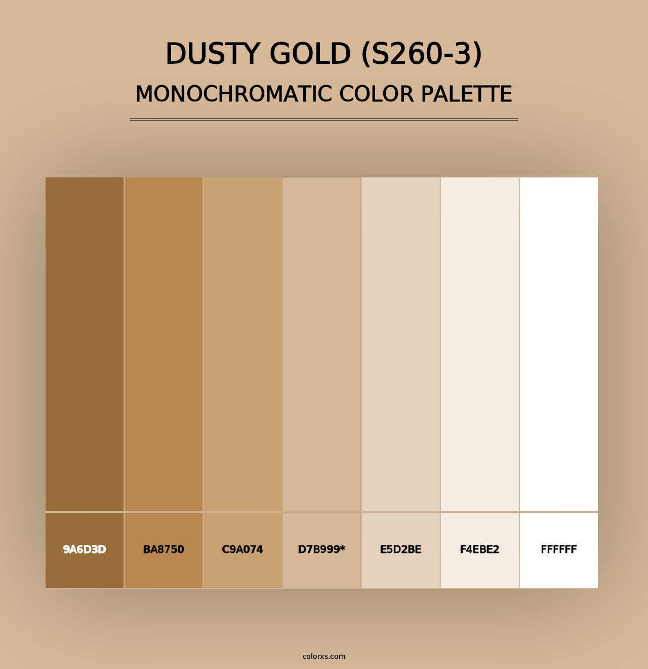 Dusty Gold (S260-3) - Monochromatic Color Palette