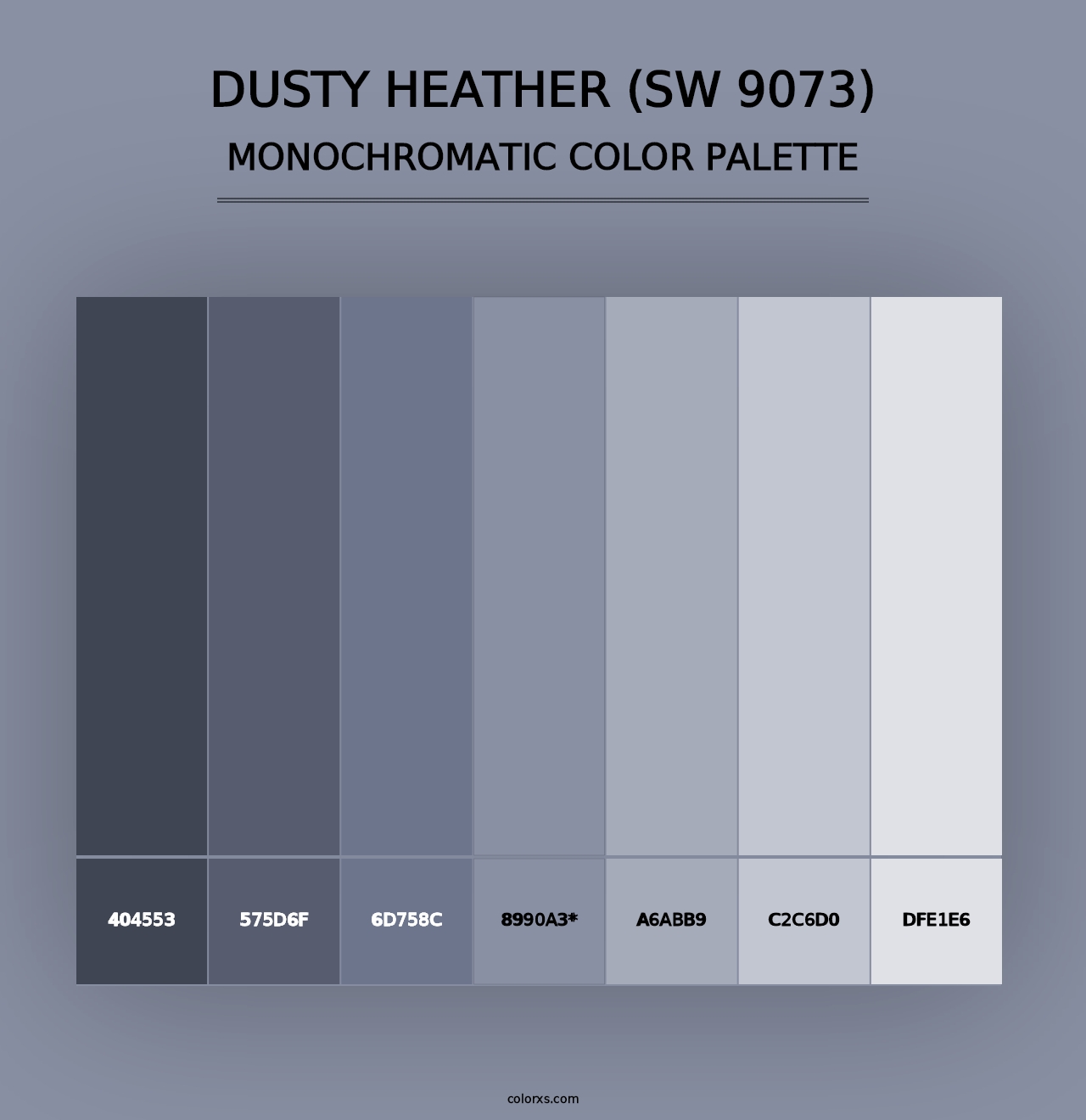 Dusty Heather (SW 9073) - Monochromatic Color Palette