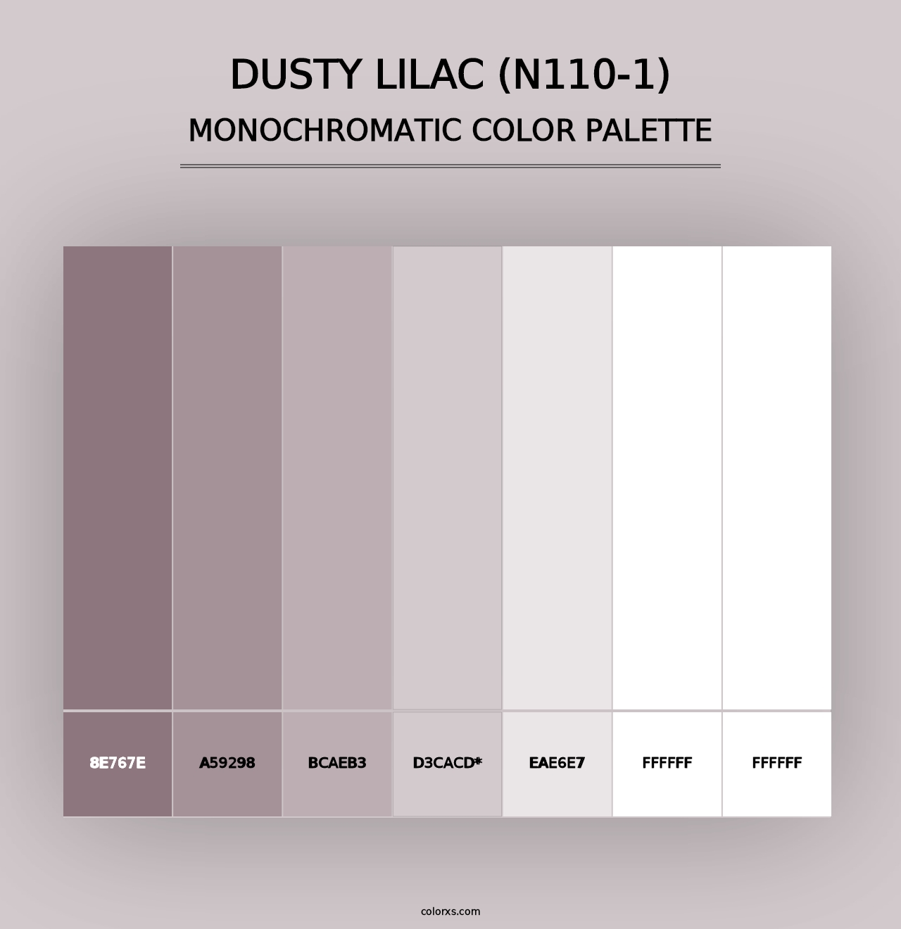 Dusty Lilac (N110-1) - Monochromatic Color Palette