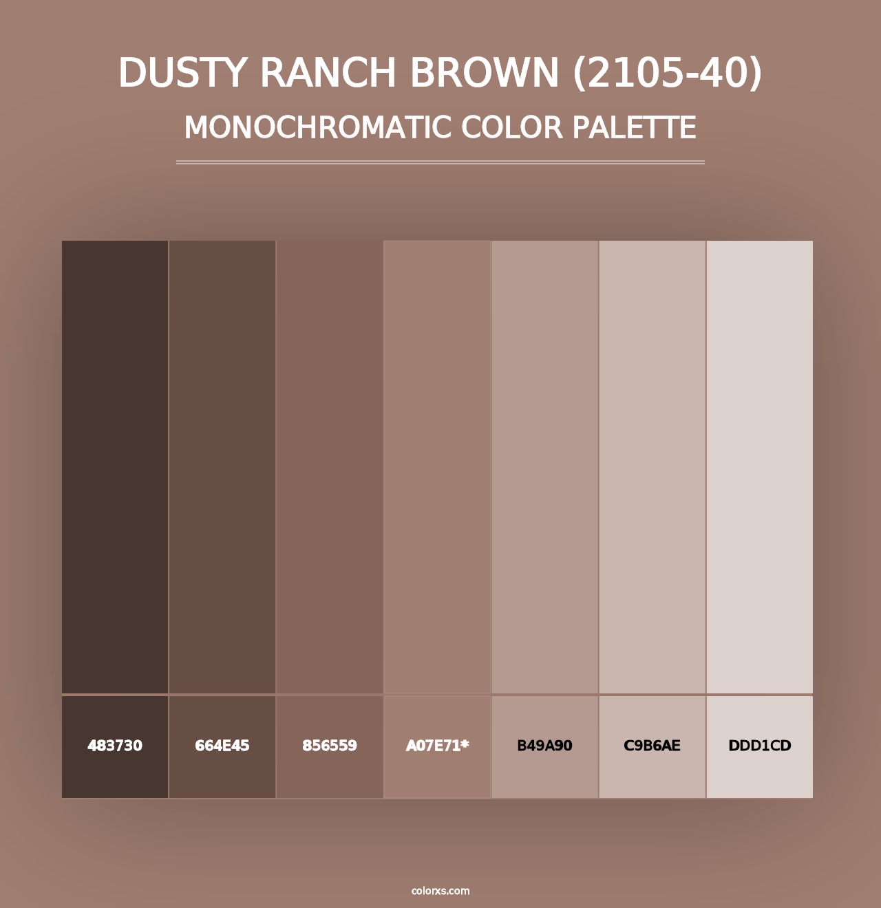 Dusty Ranch Brown (2105-40) - Monochromatic Color Palette