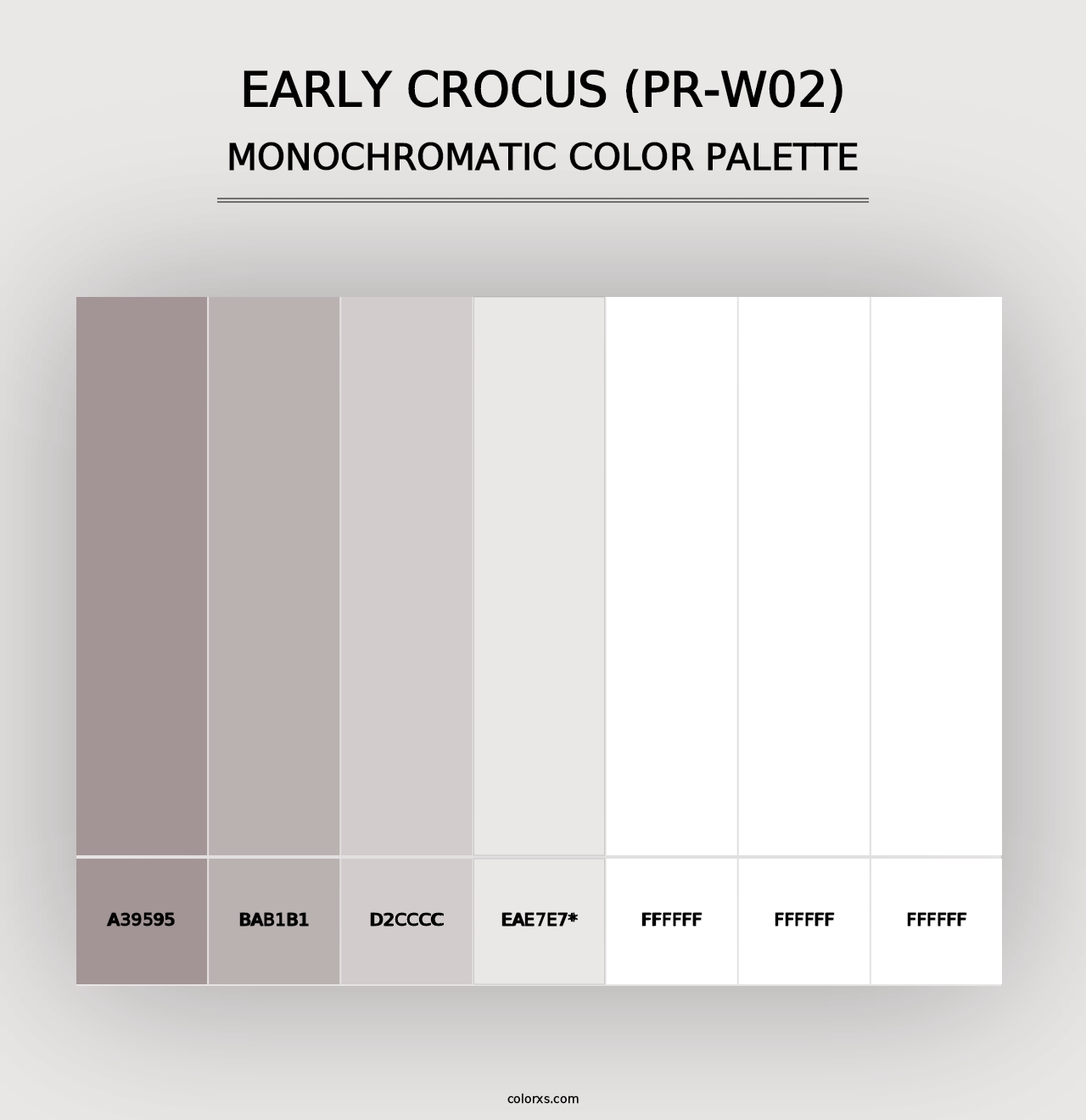 Early Crocus (PR-W02) - Monochromatic Color Palette