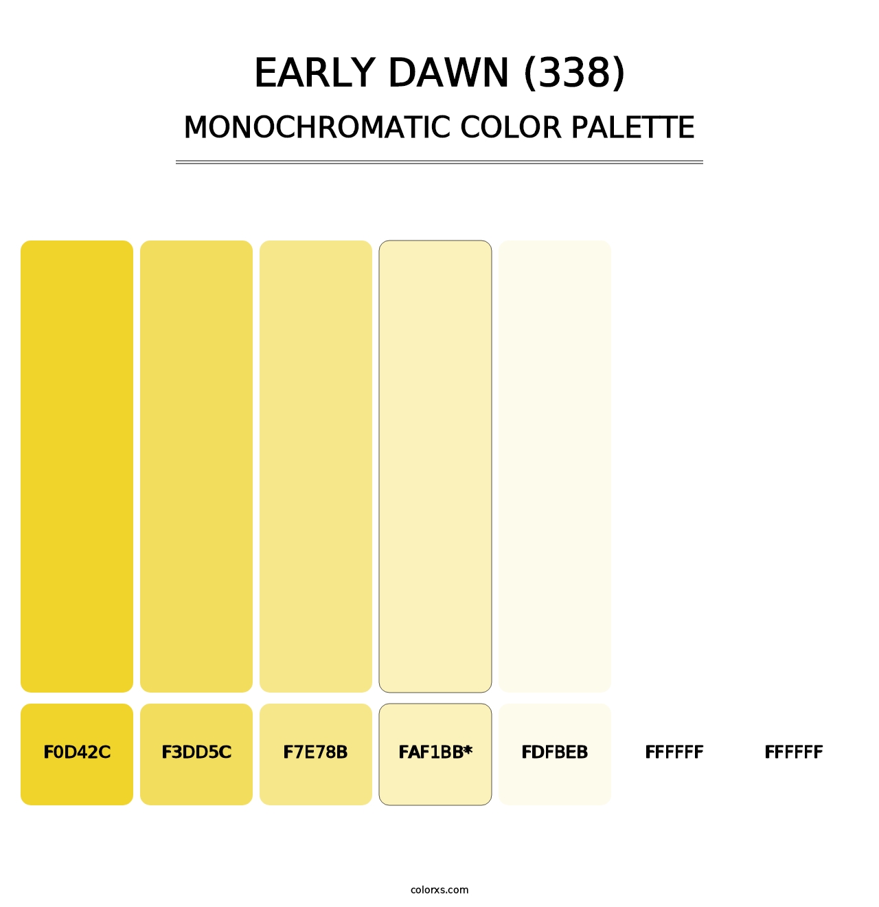 Early Dawn (338) - Monochromatic Color Palette