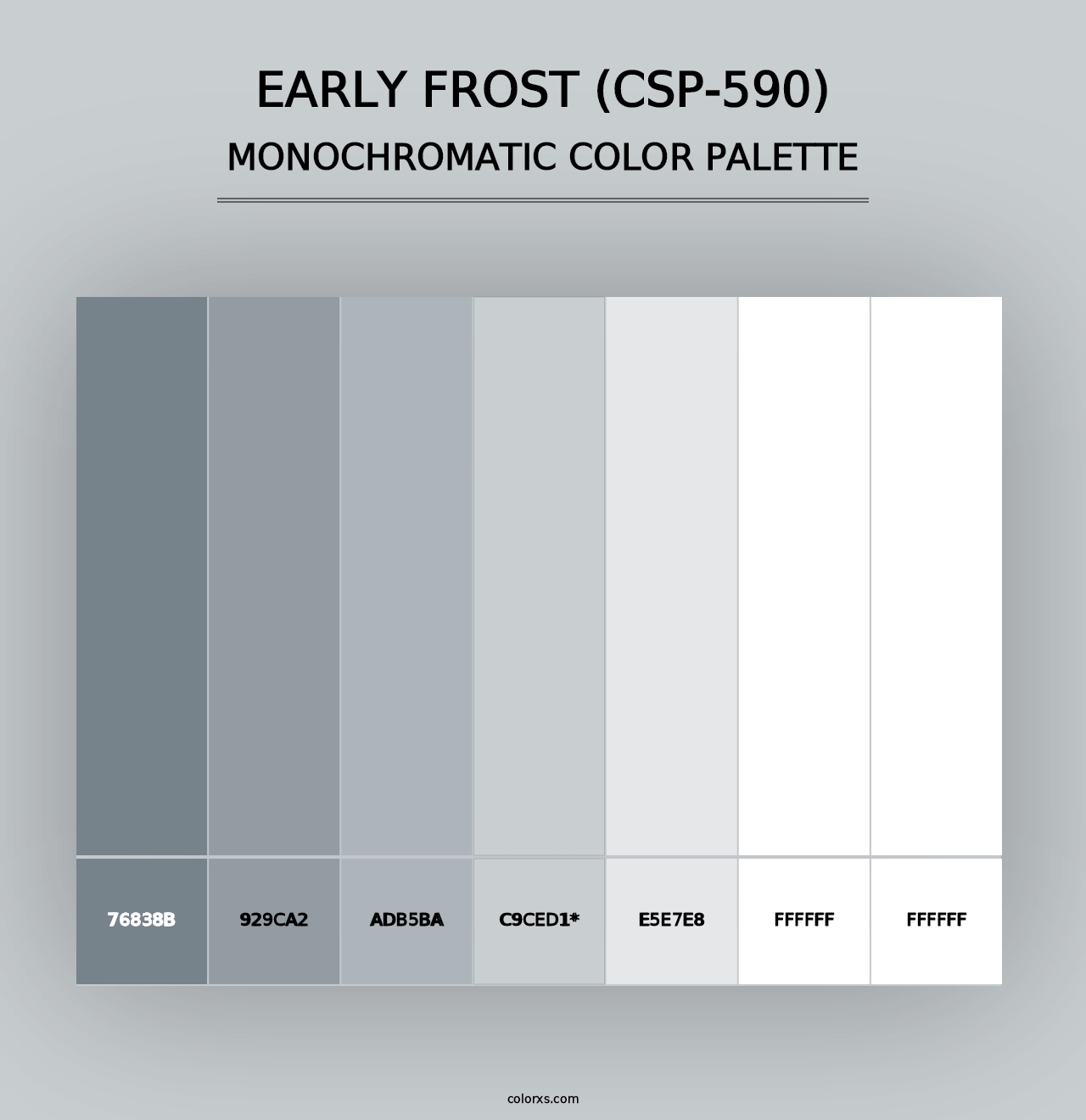 Early Frost (CSP-590) - Monochromatic Color Palette