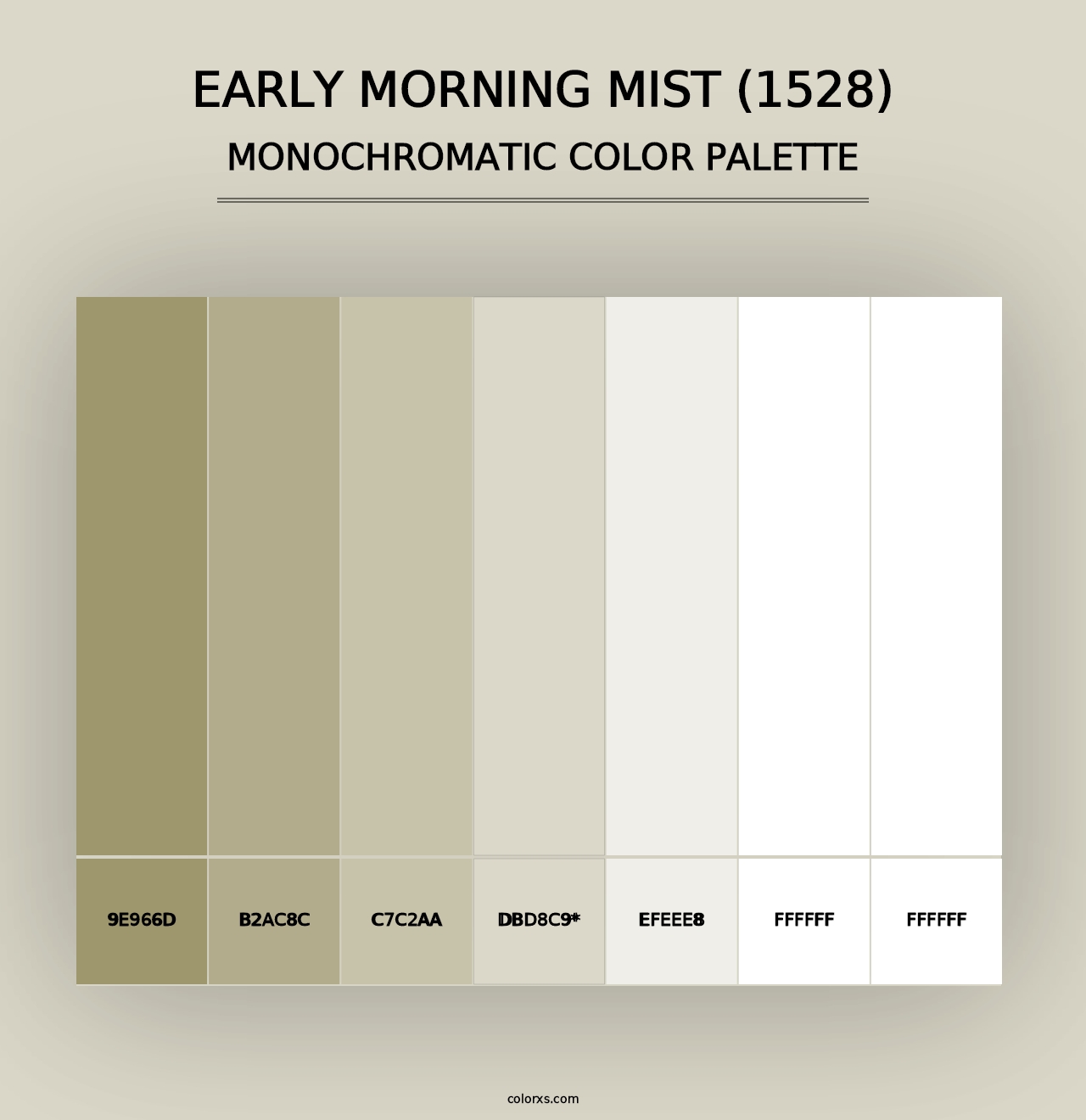 Early Morning Mist (1528) - Monochromatic Color Palette