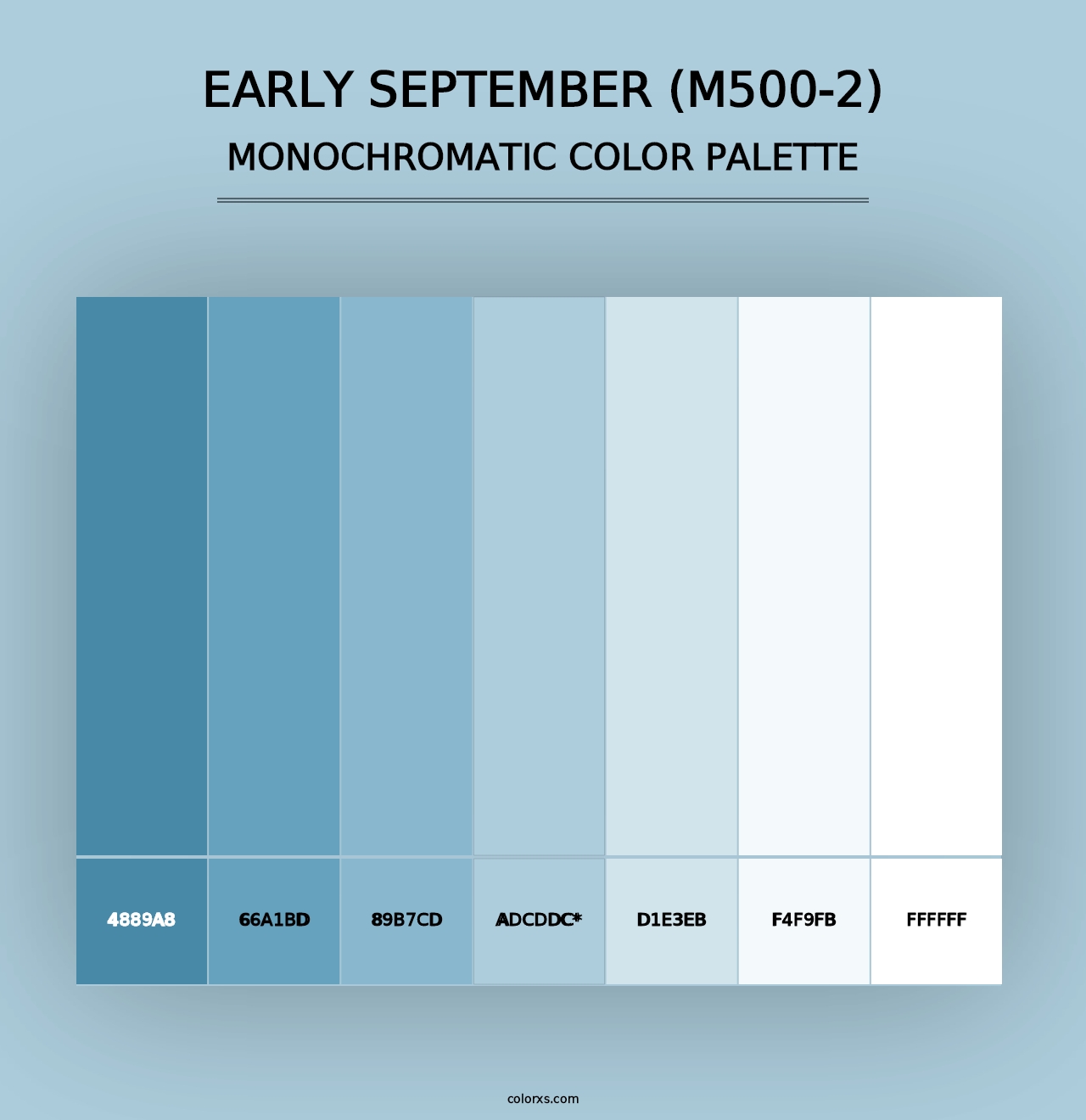 Early September (M500-2) - Monochromatic Color Palette