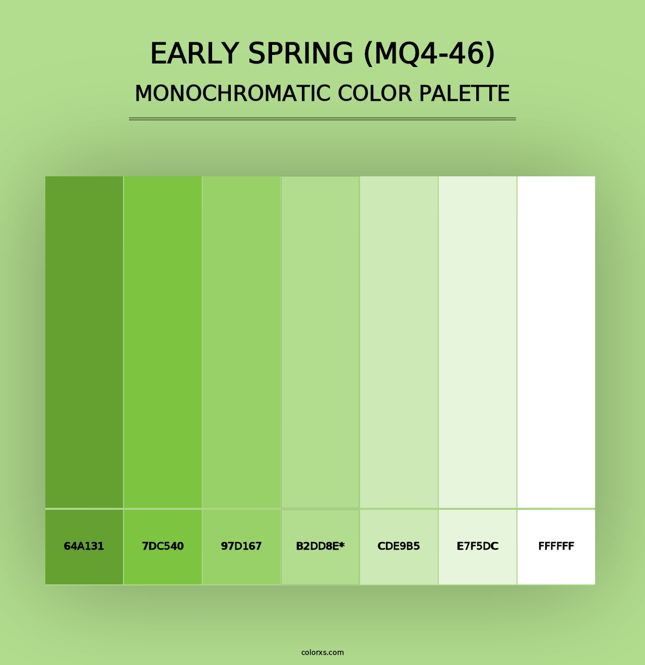 Early Spring (MQ4-46) - Monochromatic Color Palette