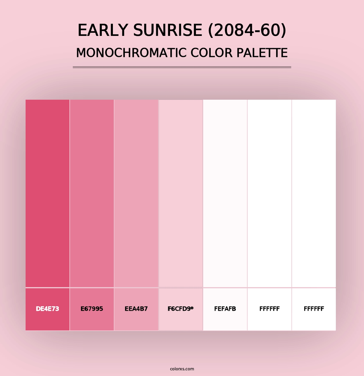 Early Sunrise (2084-60) - Monochromatic Color Palette