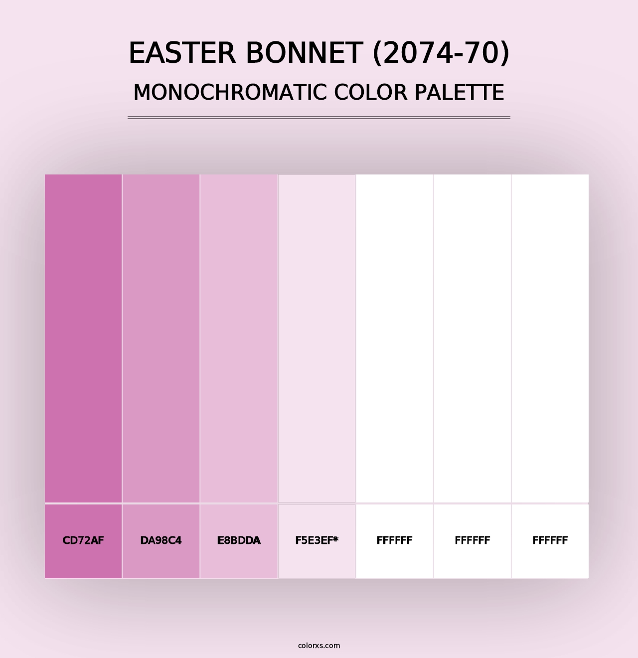 Easter Bonnet (2074-70) - Monochromatic Color Palette