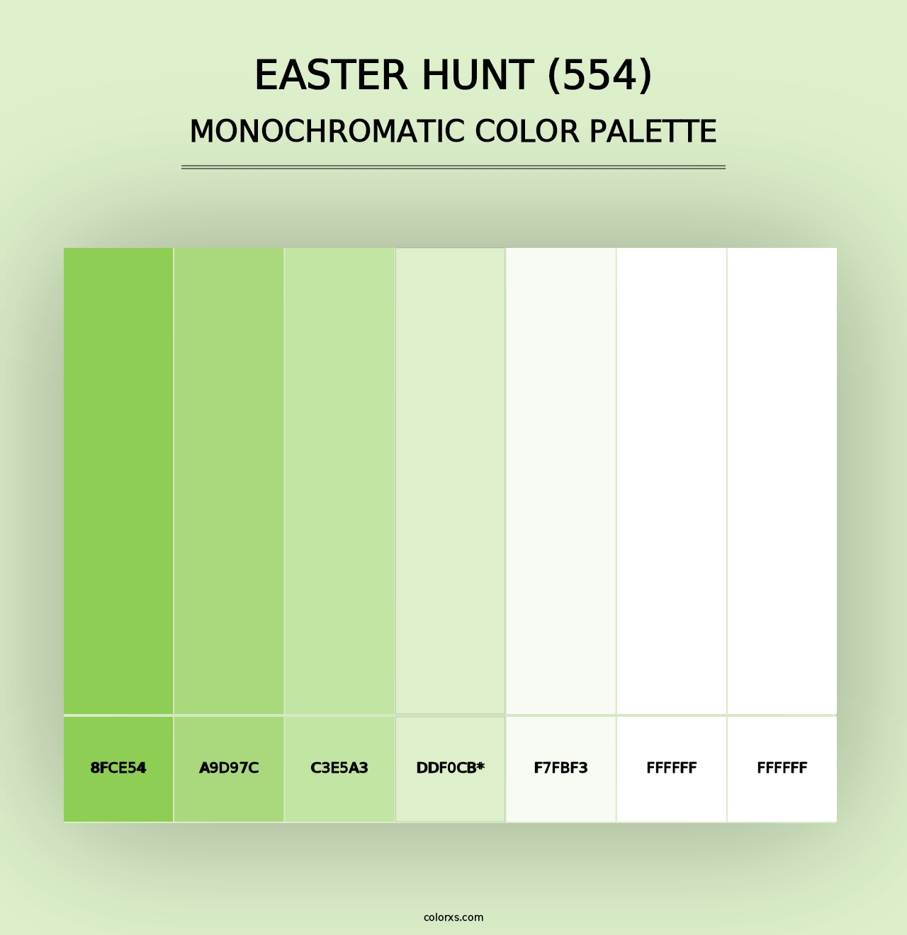 Easter Hunt (554) - Monochromatic Color Palette