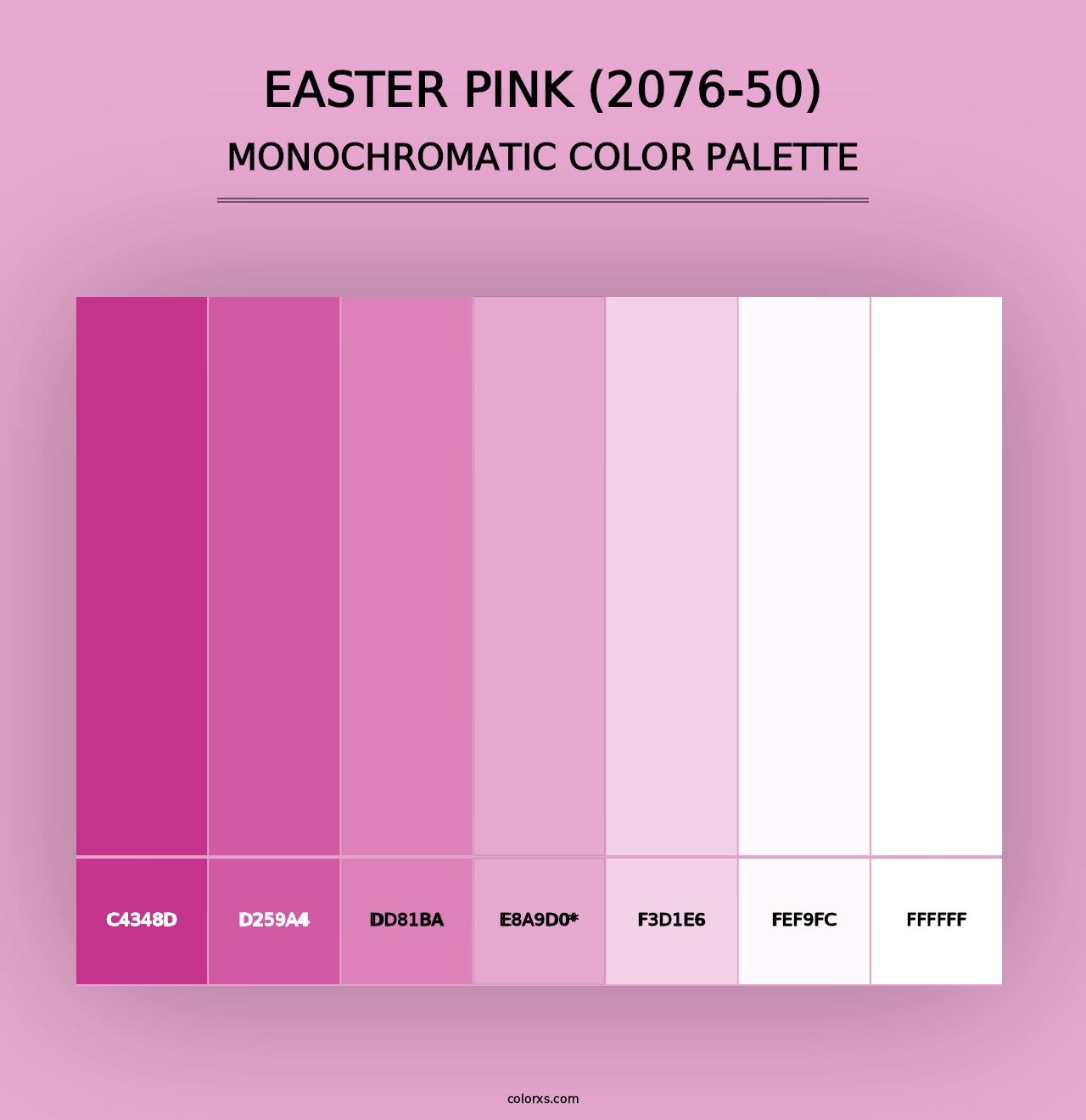 Easter Pink (2076-50) - Monochromatic Color Palette