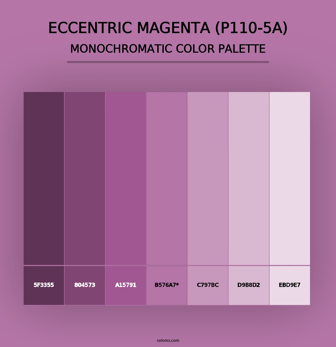 Eccentric Magenta (P110-5A) - Monochromatic Color Palette