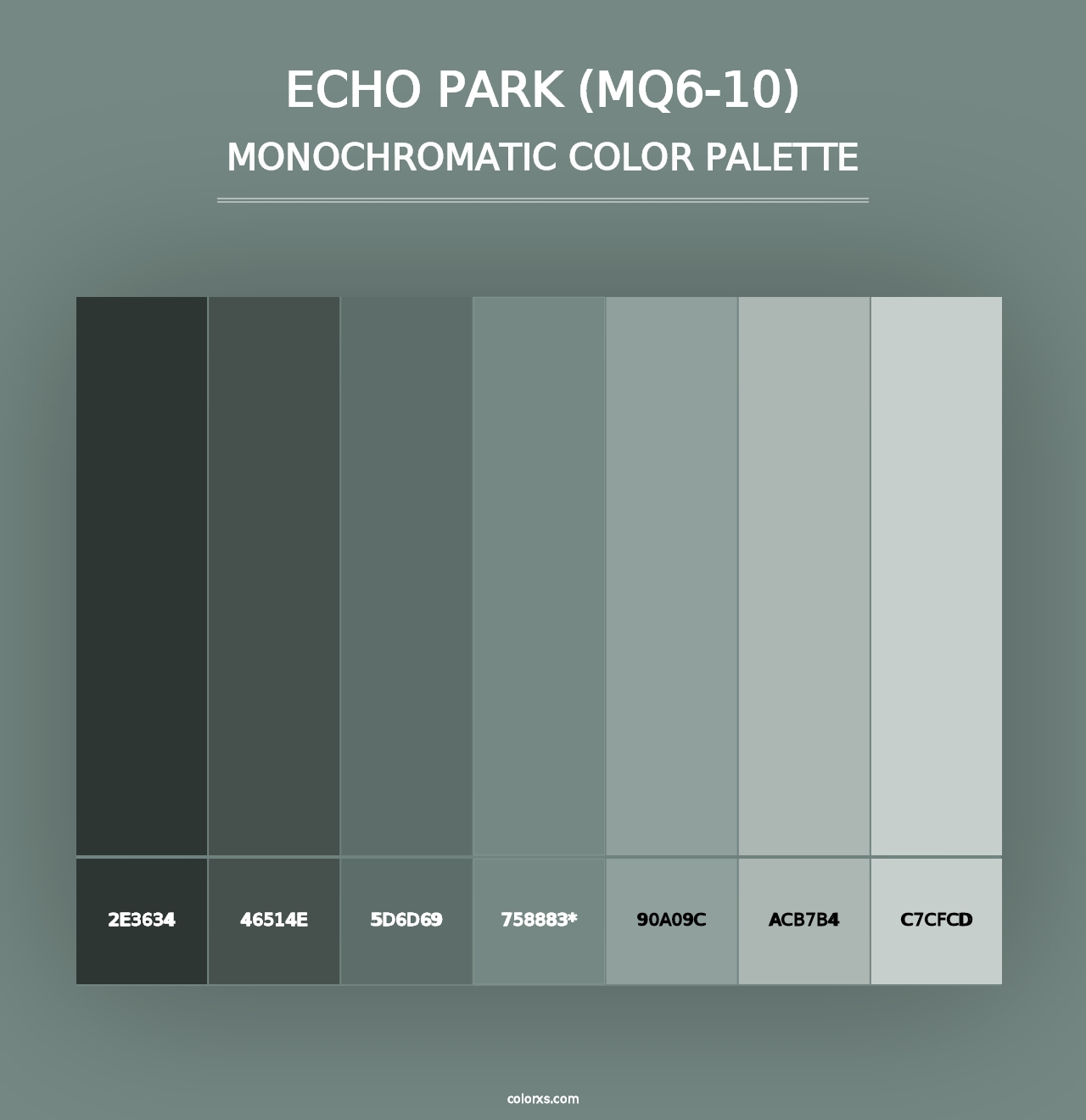 Echo Park (MQ6-10) - Monochromatic Color Palette