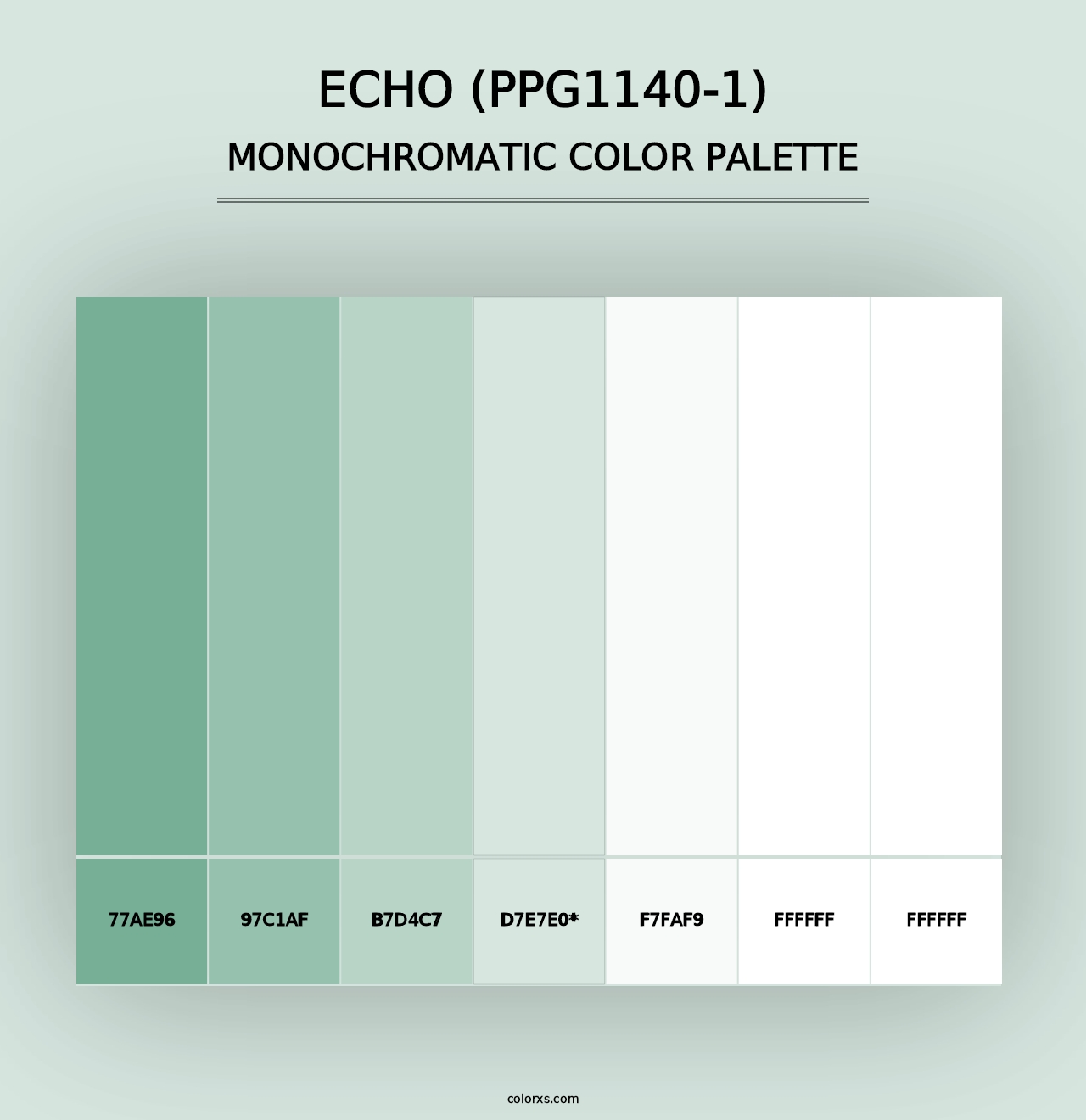 Echo (PPG1140-1) - Monochromatic Color Palette