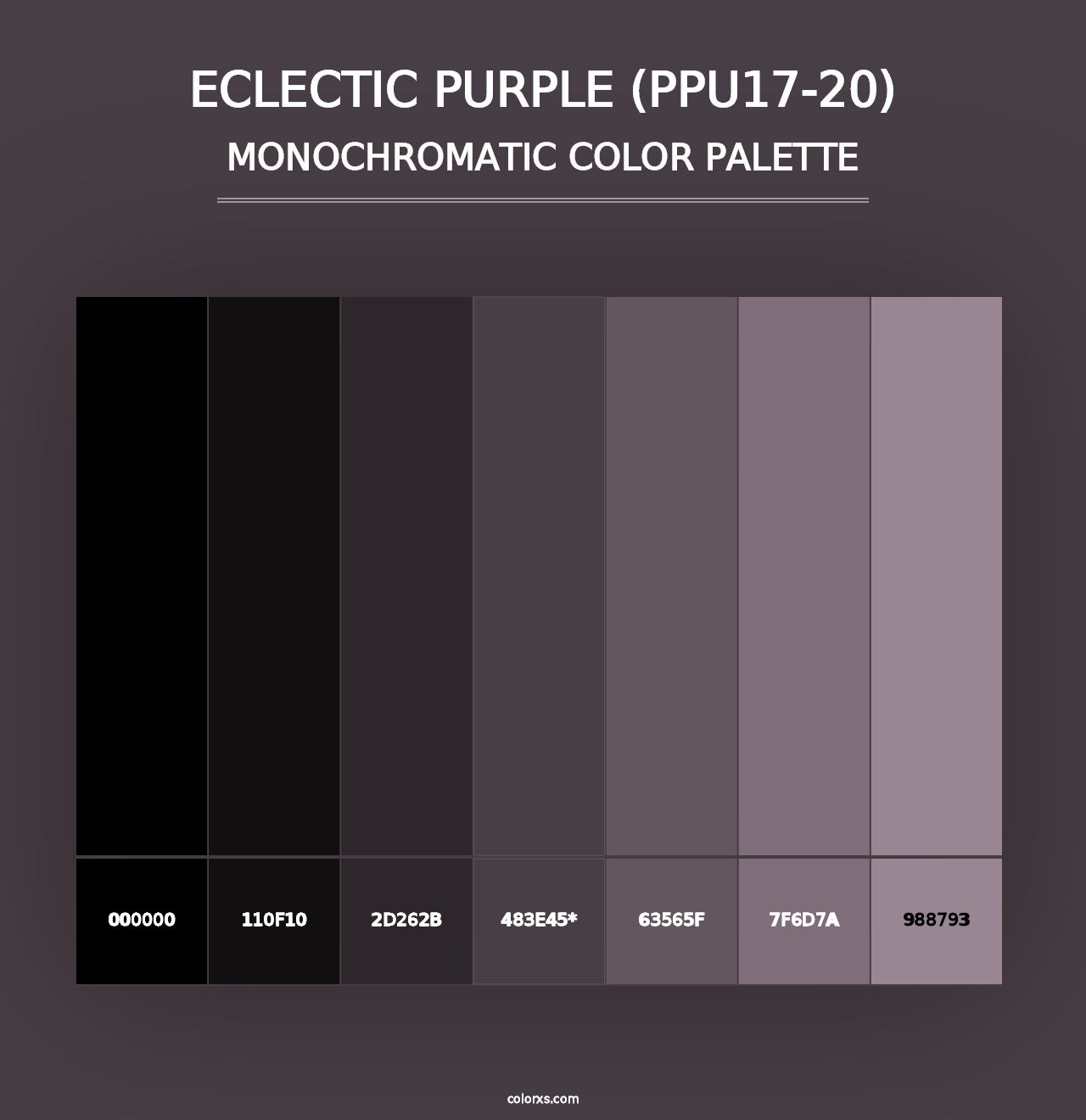 Eclectic Purple (PPU17-20) - Monochromatic Color Palette