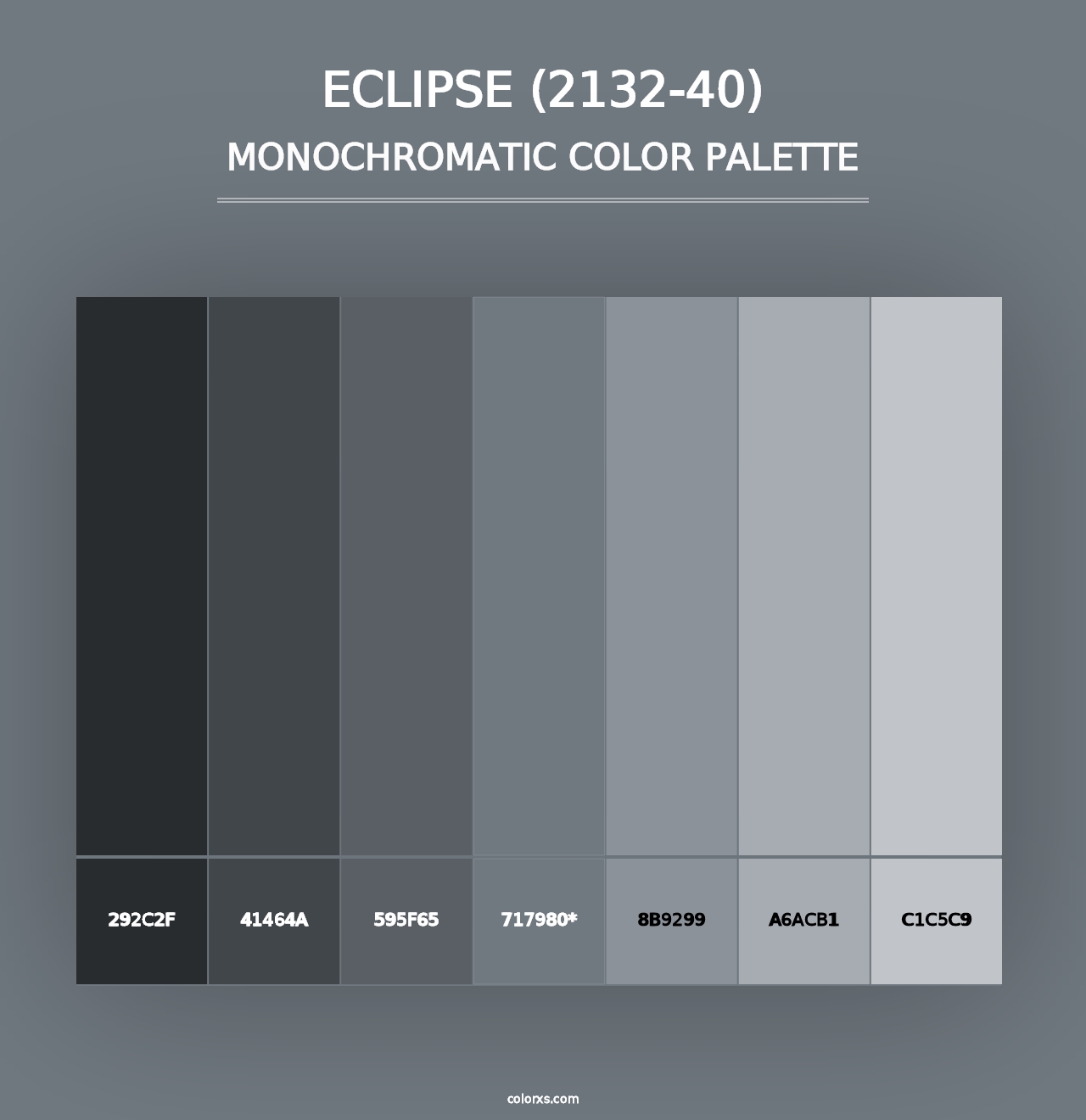 Eclipse (2132-40) - Monochromatic Color Palette