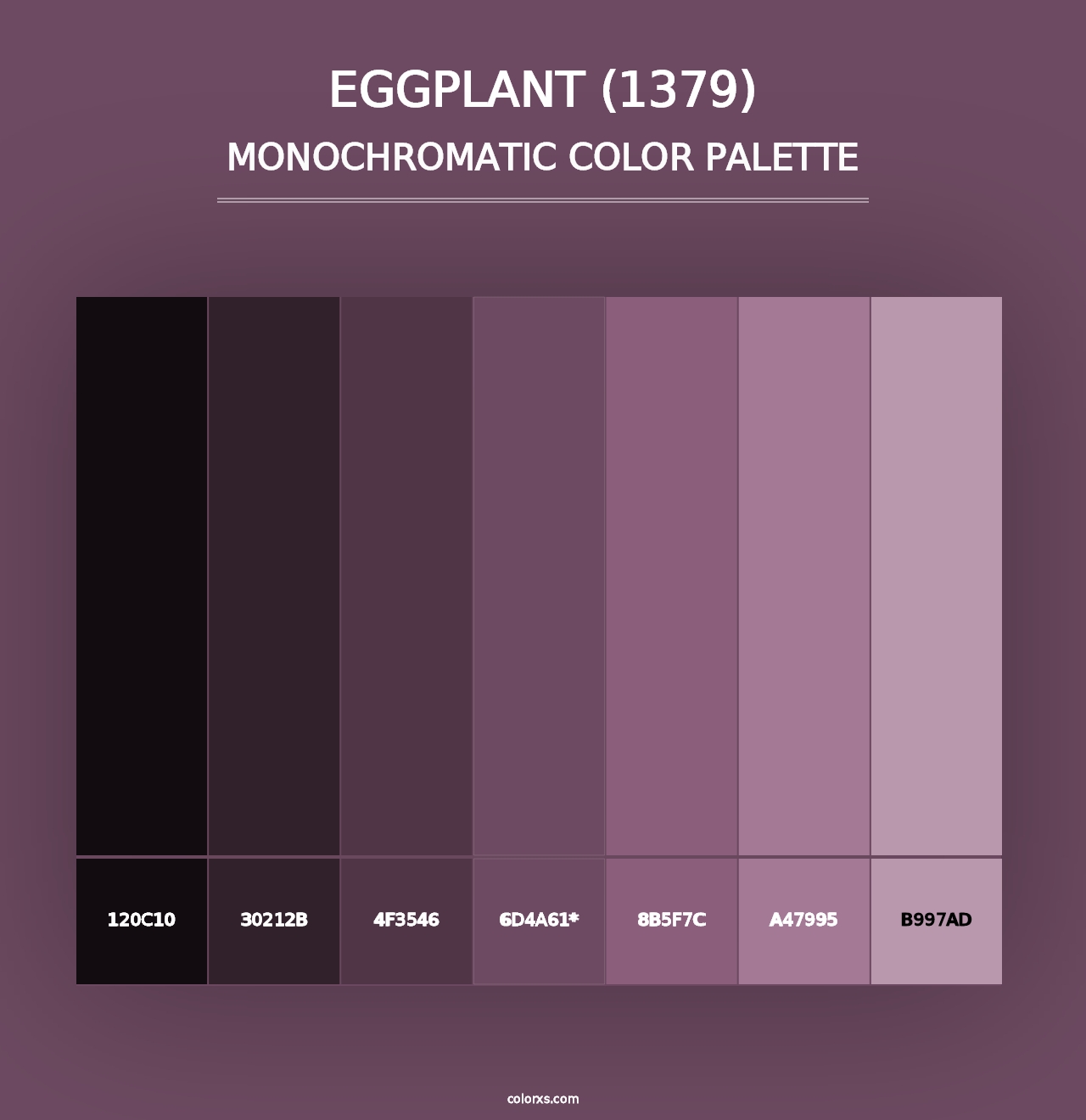 Eggplant (1379) - Monochromatic Color Palette