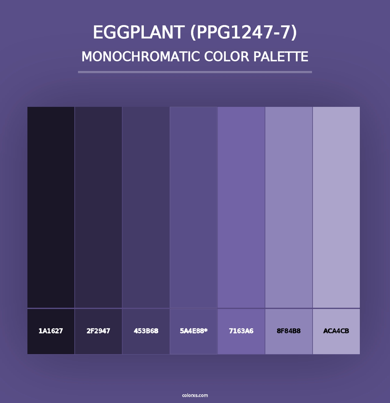 Eggplant (PPG1247-7) - Monochromatic Color Palette