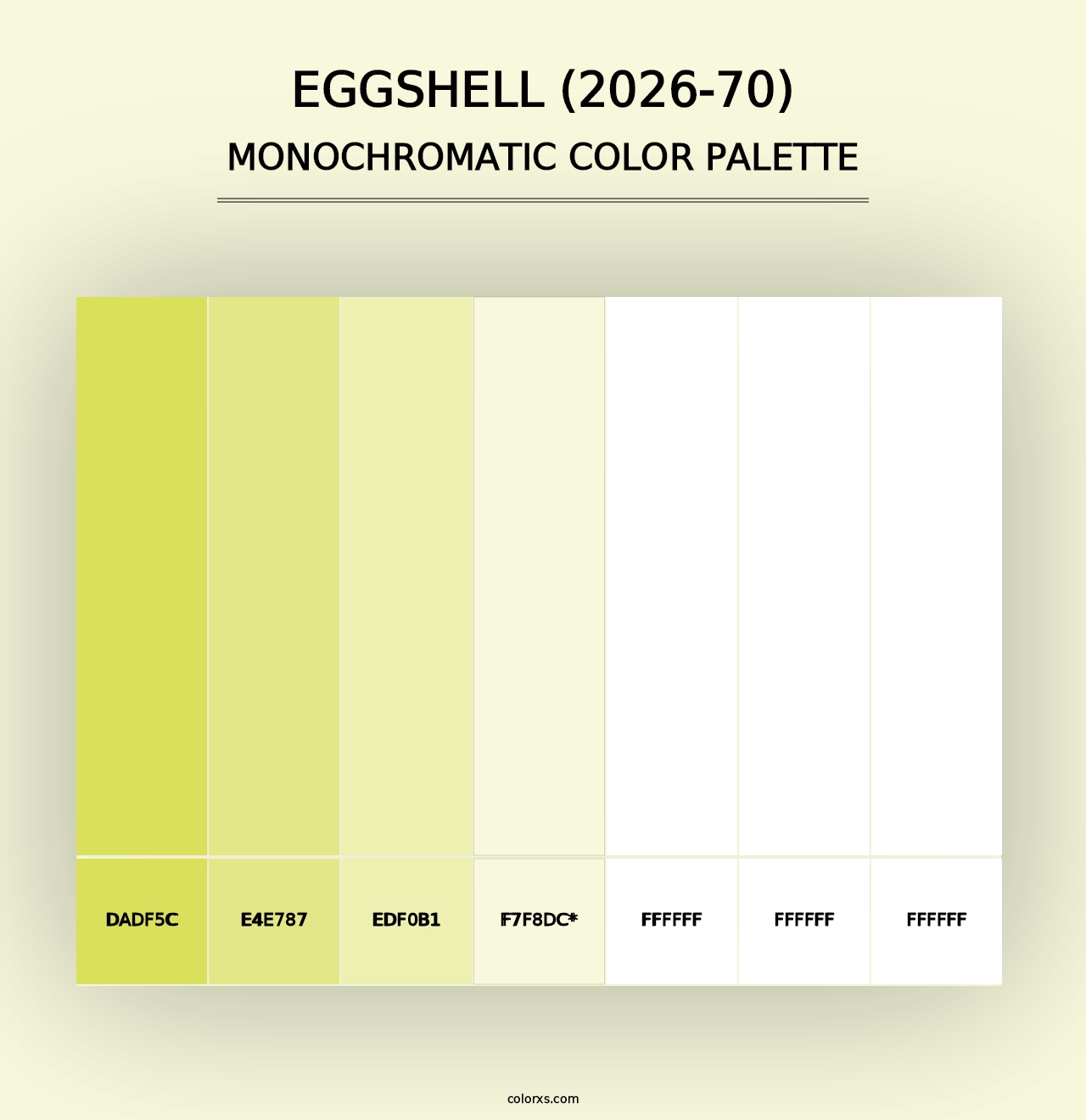 Eggshell (2026-70) - Monochromatic Color Palette