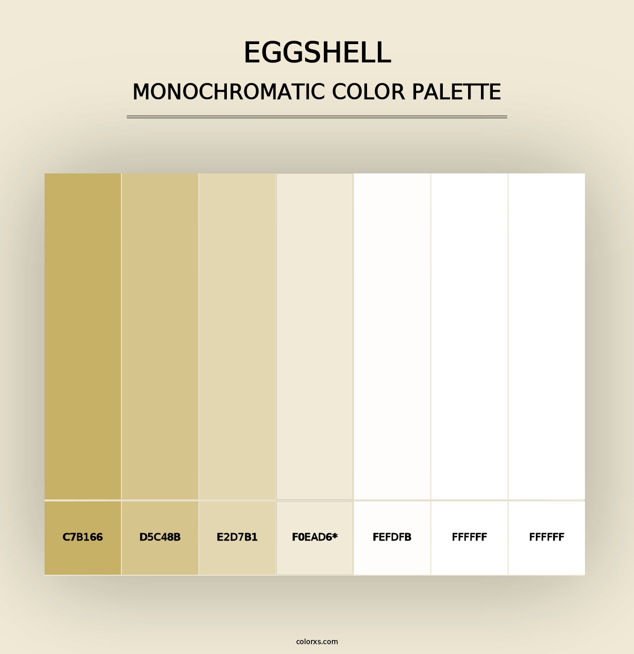 Eggshell - Monochromatic Color Palette